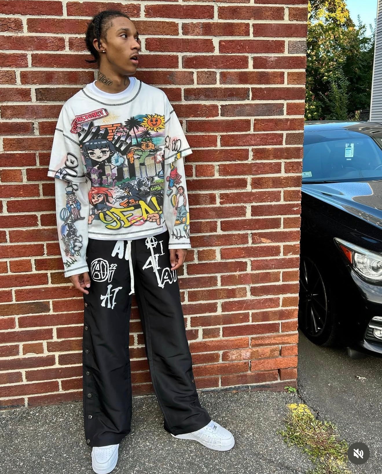 Button up track pants