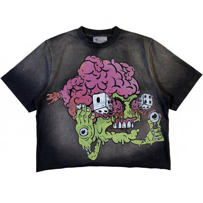 Faded risky maniac tee