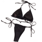 Ensemble de bikini à strass flamme noire
