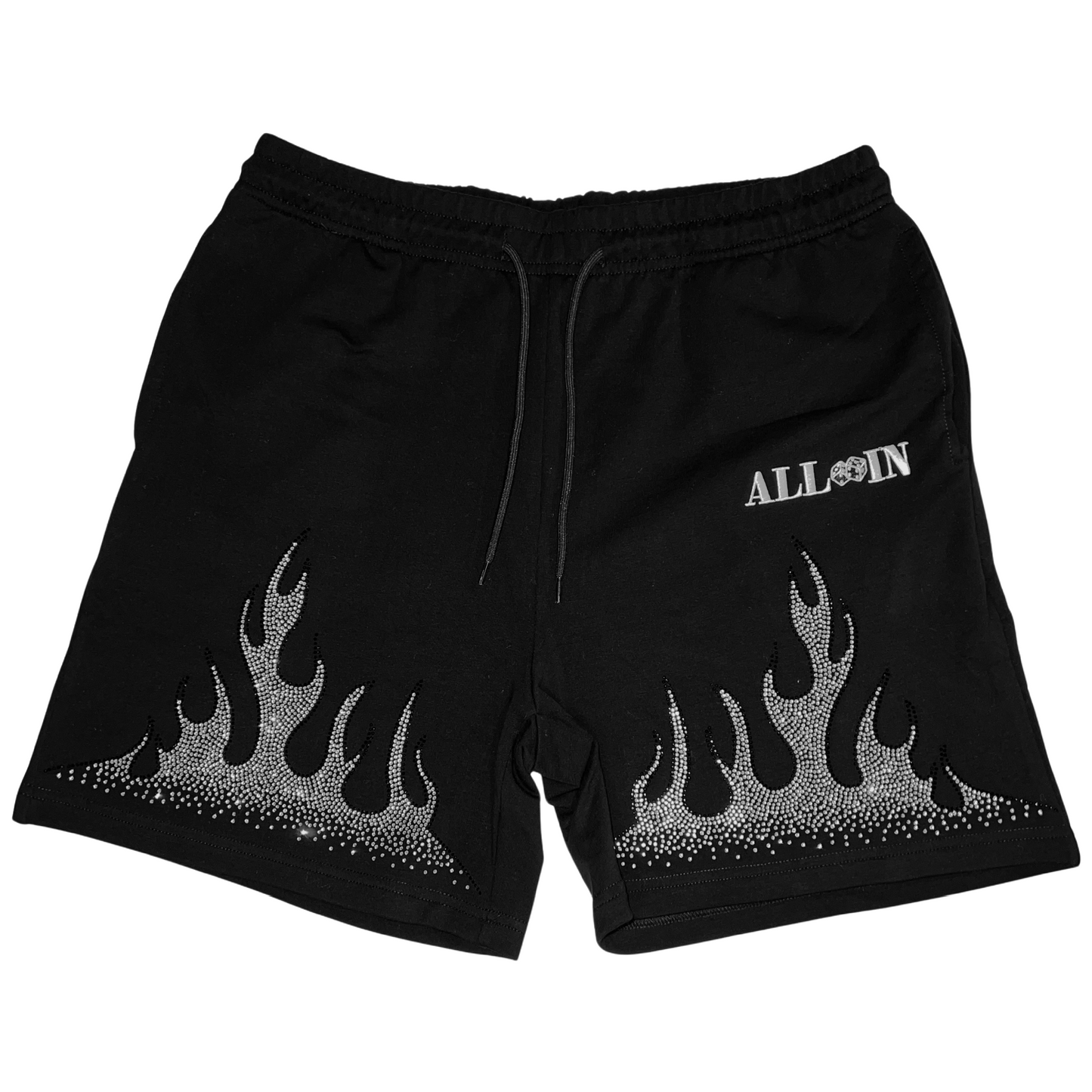 Black Rhinestone Shorts
