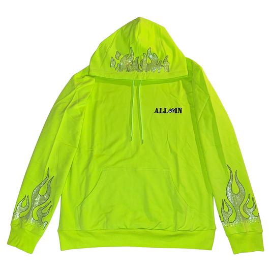 Green Rhinestone Hoodie