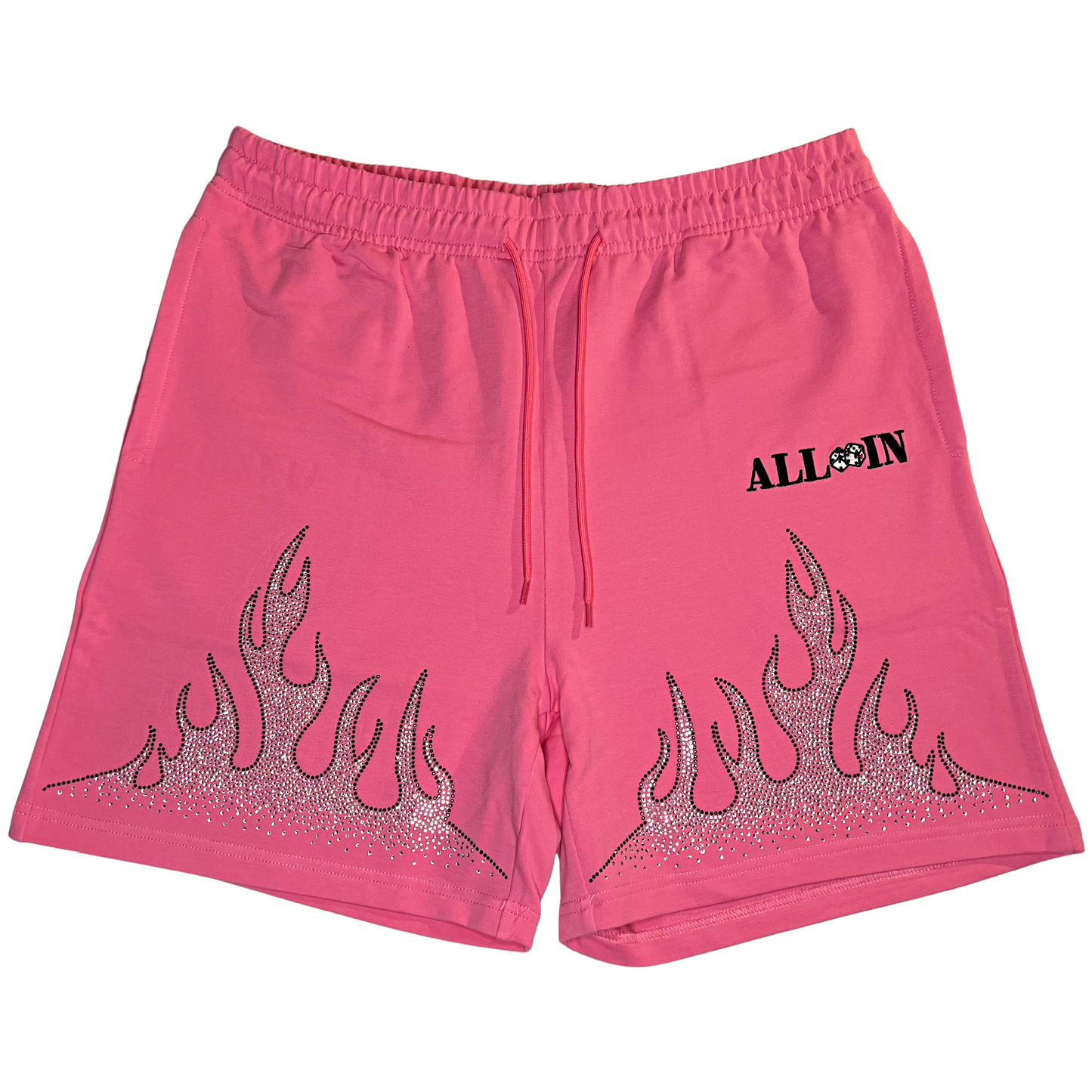 Pink Rhinestone Shorts