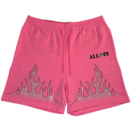 Pink Rhinestone Shorts