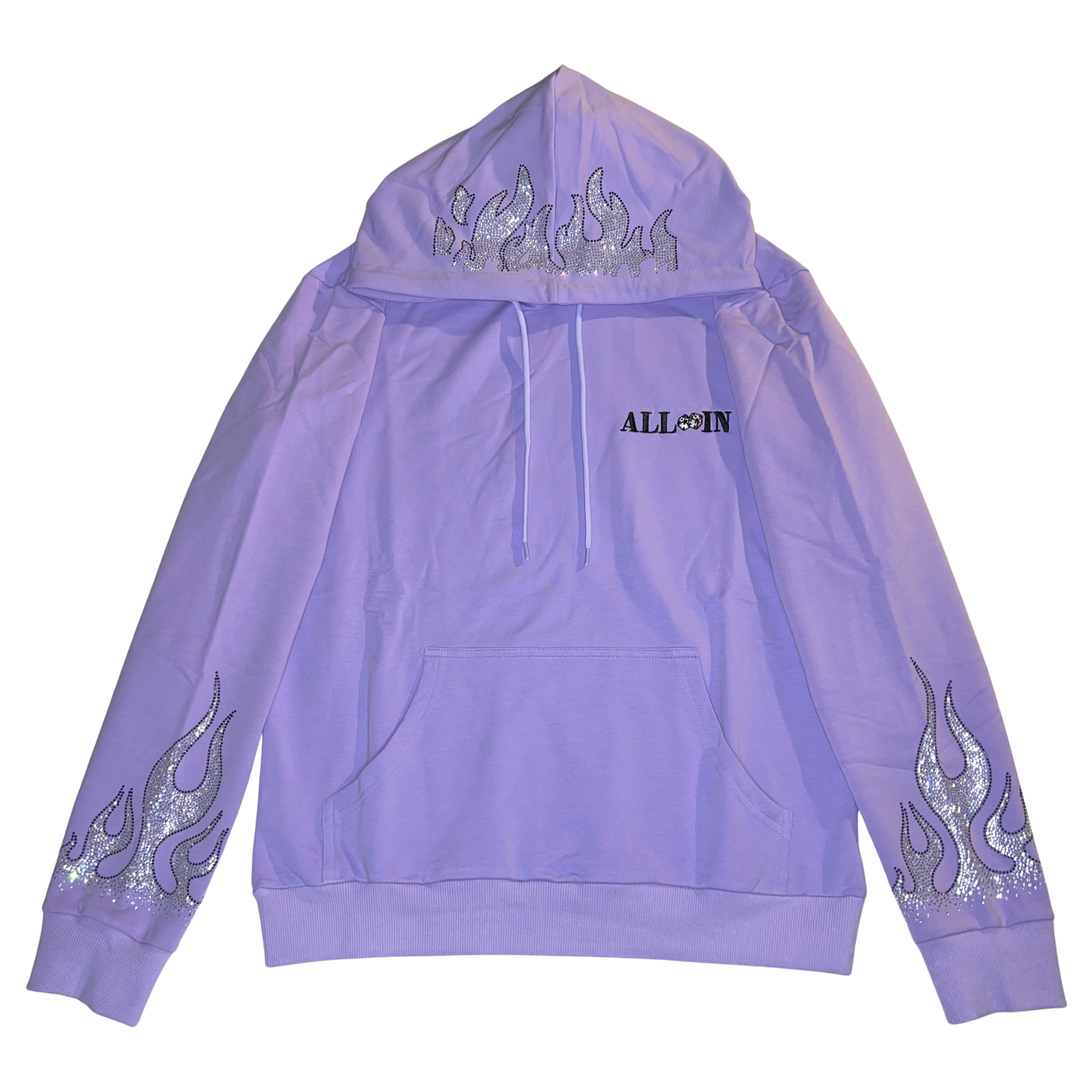 Purple Rhinestone Hoodie
